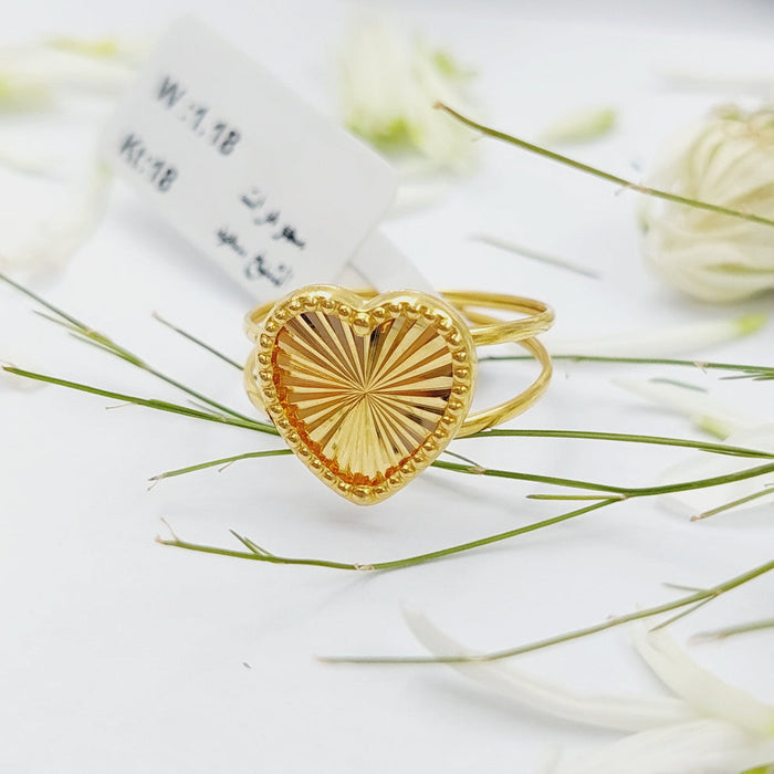 Heart Ring Made Of 18K Yellow Gold by Saeed Jewelry-28510