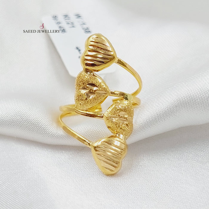 Heart Ring Made Of 21K Yellow Gold by Saeed Jewelry-27866