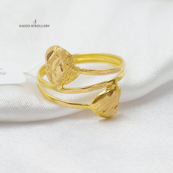 Heart Ring Made Of 21K Yellow Gold by Saeed Jewelry-27864