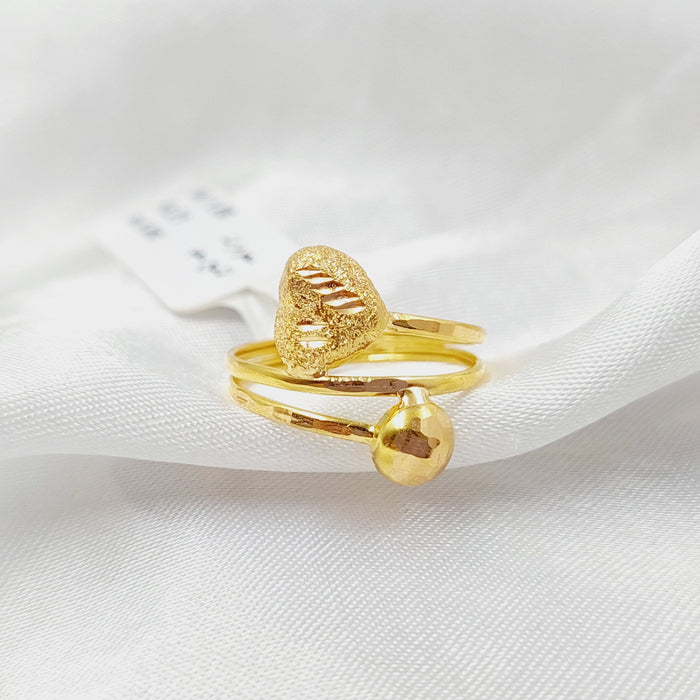 Heart Ring  Made Of 21K Yellow Gold by Saeed Jewelry-28728
