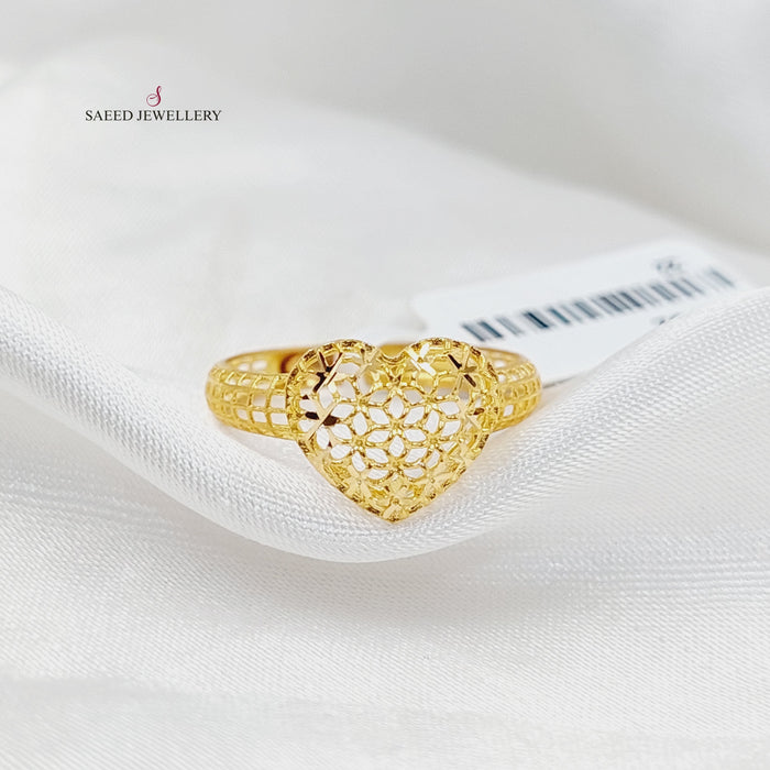 Heart Ring  Made Of 21K Yellow Gold by Saeed Jewelry-29732