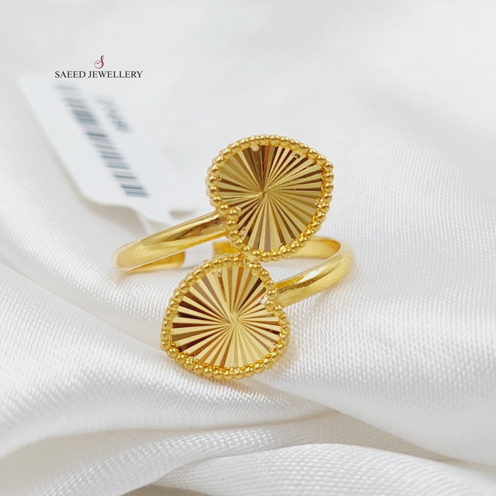 Heart Ring Made Of 21K Yellow Gold by Saeed Jewelry-27496