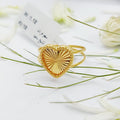 18K Heart Ring Made of 18K Yellow Gold by Saeed Jewelry-26072