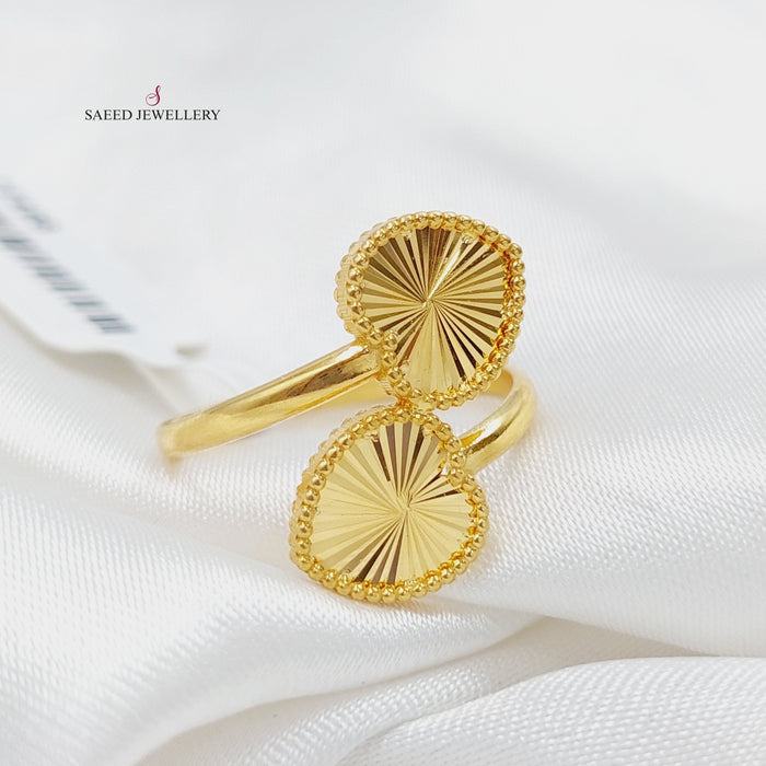 Heart Ring Made Of 21K Yellow Gold by Saeed Jewelry-27496