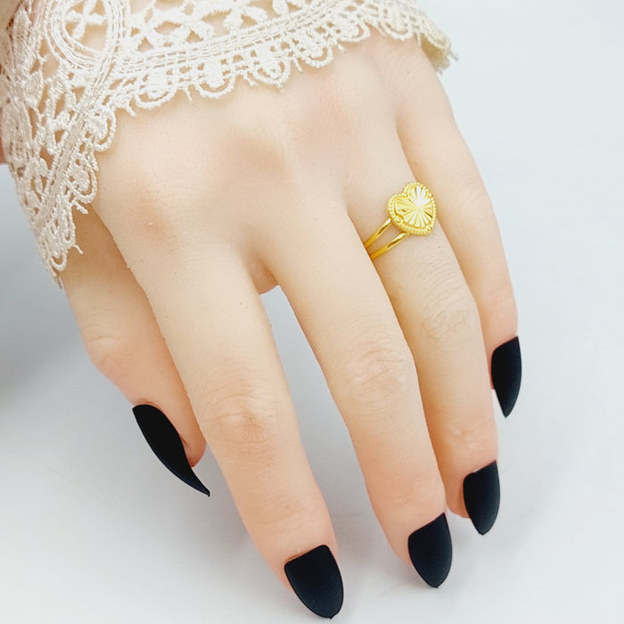 Heart Ring Made Of 18K Yellow Gold by Saeed Jewelry-28084