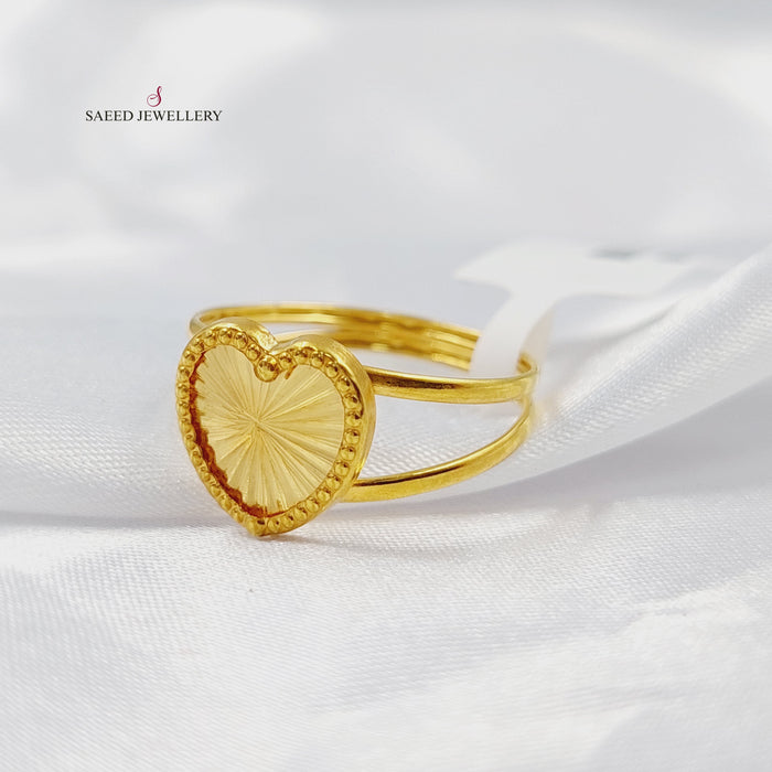 18K خاتم قلب-مجوهرات الشيخ سعيد-Saeed Jewelry