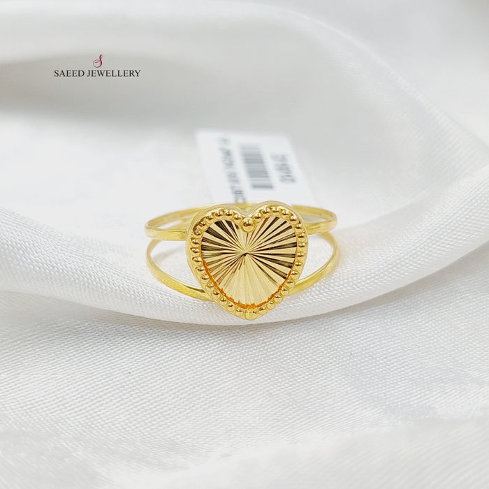 18K خاتم قلب-مجوهرات الشيخ سعيد-Saeed Jewelry