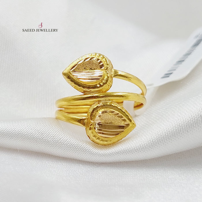 Heart Ring Made Of 21K Yellow Gold by Saeed Jewelry-27863