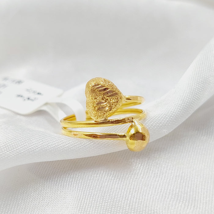 Heart Ring  Made Of 21K Yellow Gold by Saeed Jewelry-28728