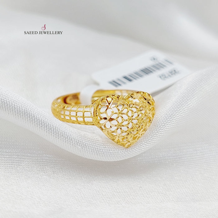 Heart Ring  Made Of 21K Yellow Gold by Saeed Jewelry-29732