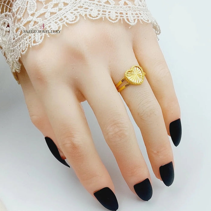 Heart Ring  Made Of 18K Yellow Gold by Saeed Jewelry-29619