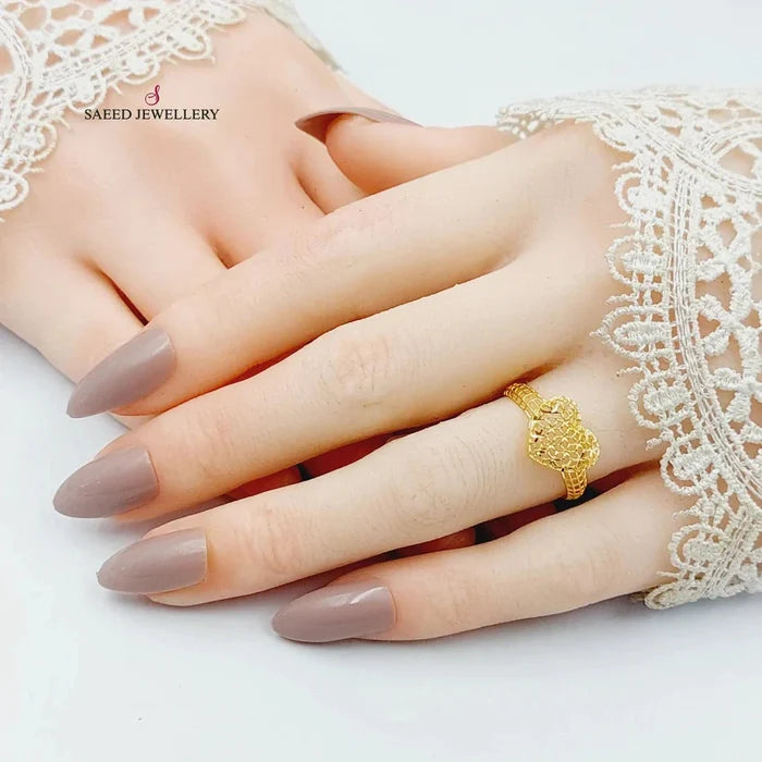 Heart Ring  Made Of 21K Yellow Gold by Saeed Jewelry-30053