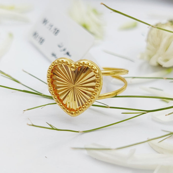 Heart Ring Made Of 18K Yellow Gold by Saeed Jewelry-28510