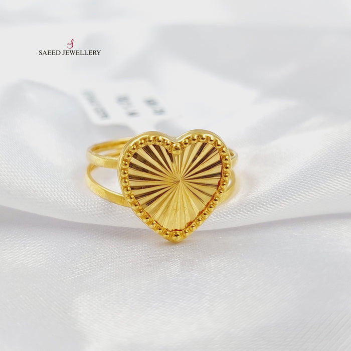 18K خاتم قلب-مجوهرات الشيخ سعيد-Saeed Jewelry