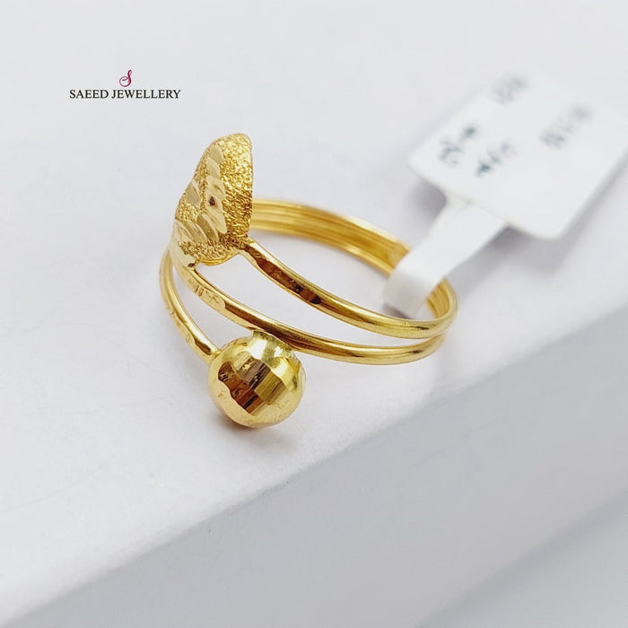 Heart Ring Made Of 21K Yellow Gold by Saeed Jewelry-27865