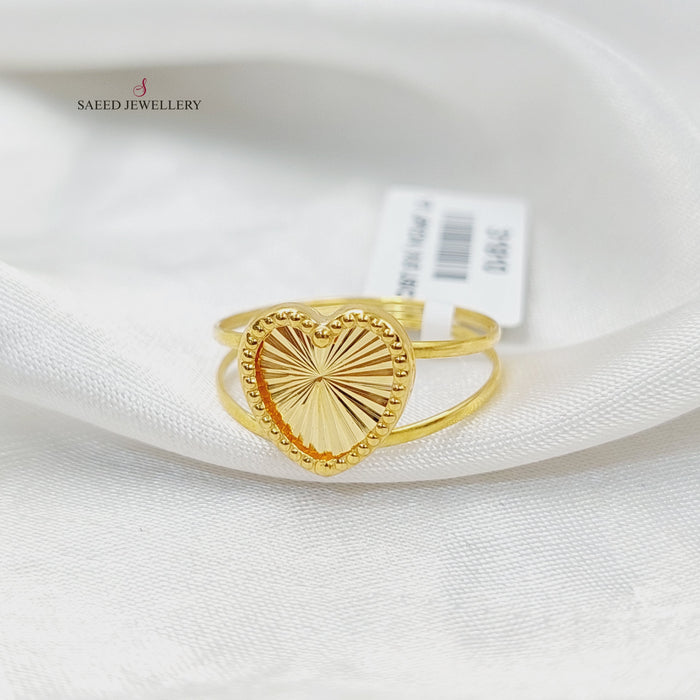 18K خاتم قلب-مجوهرات الشيخ سعيد-Saeed Jewelry