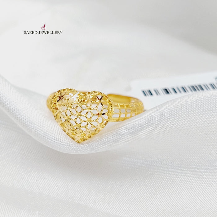 Heart Ring  Made Of 21K Yellow Gold by Saeed Jewelry-29732