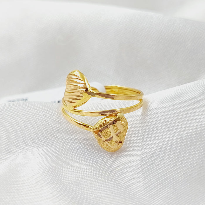 Heart Ring  Made Of 21K Yellow Gold by Saeed Jewelry-28725