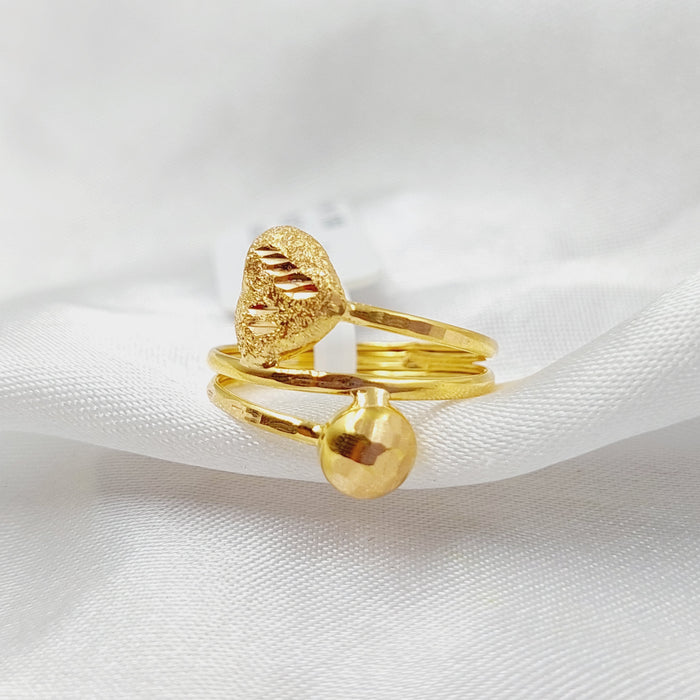 Heart Ring  Made Of 21K Yellow Gold by Saeed Jewelry-28728