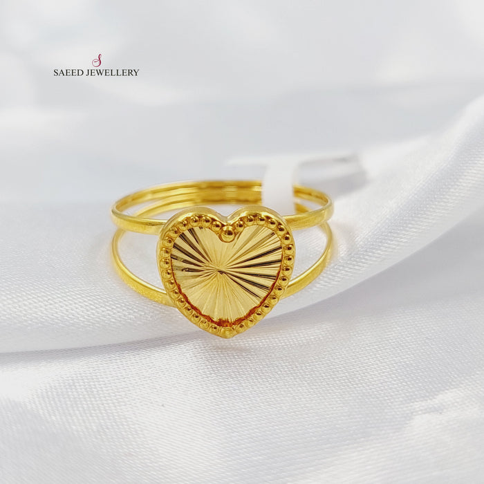 18K خاتم قلب-مجوهرات الشيخ سعيد-Saeed Jewelry