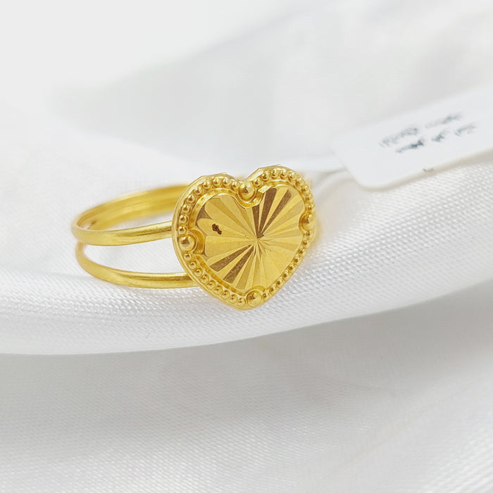 Heart Ring Made Of 18K Yellow Gold by Saeed Jewelry-28083