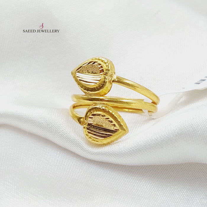 Heart Ring Made Of 21K Yellow Gold by Saeed Jewelry-27863