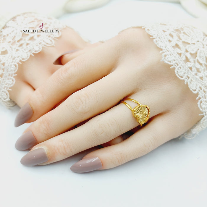 18K خاتم قلب-مجوهرات الشيخ سعيد-Saeed Jewelry