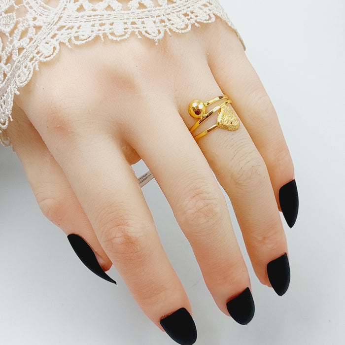 Heart Ring  Made Of 21K Yellow Gold by Saeed Jewelry-28728