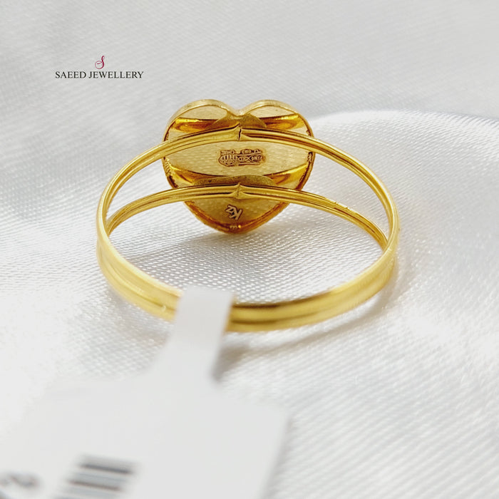 18K خاتم قلب-مجوهرات الشيخ سعيد-Saeed Jewelry