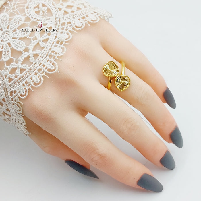 Heart Ring Made Of 21K Yellow Gold by Saeed Jewelry-27496