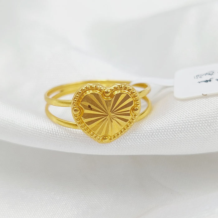 Heart Ring Made Of 18K Yellow Gold by Saeed Jewelry-28084