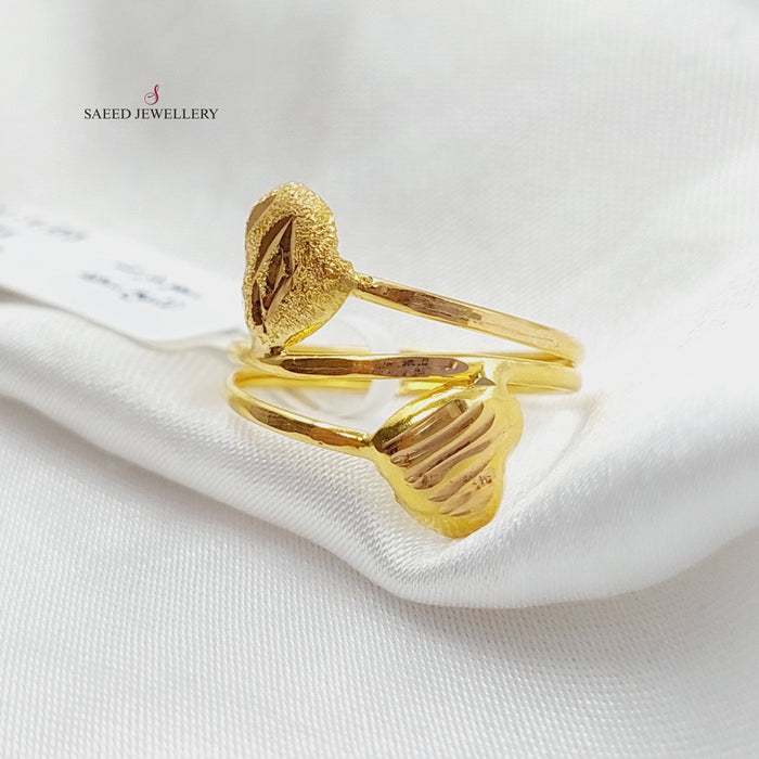 Heart Ring Made Of 21K Yellow Gold by Saeed Jewelry-27864