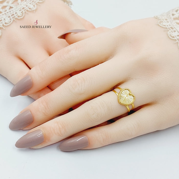 18K خاتم قلب-مجوهرات الشيخ سعيد-Saeed Jewelry