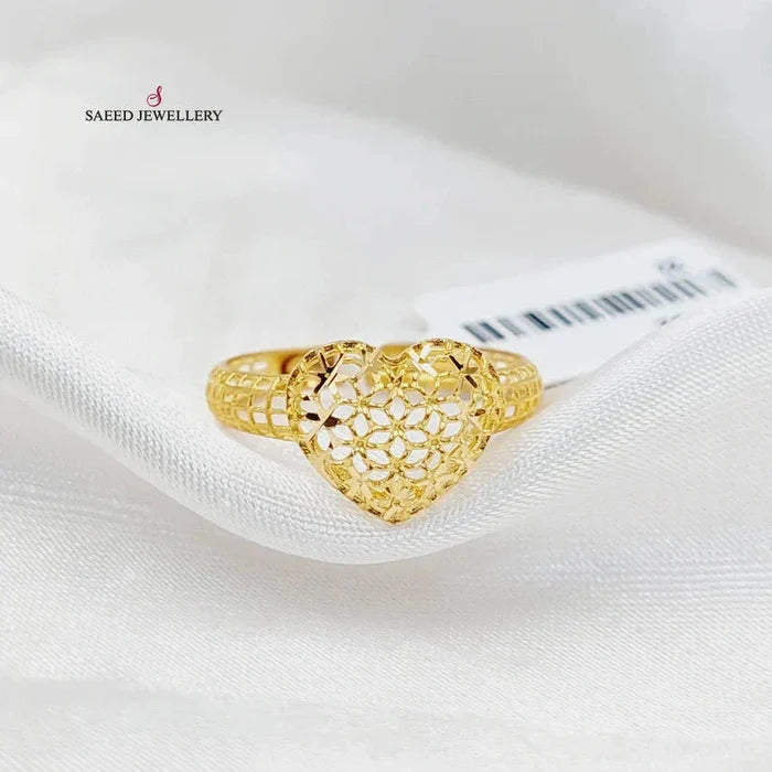 Heart Ring  Made Of 21K Yellow Gold by Saeed Jewelry-30053