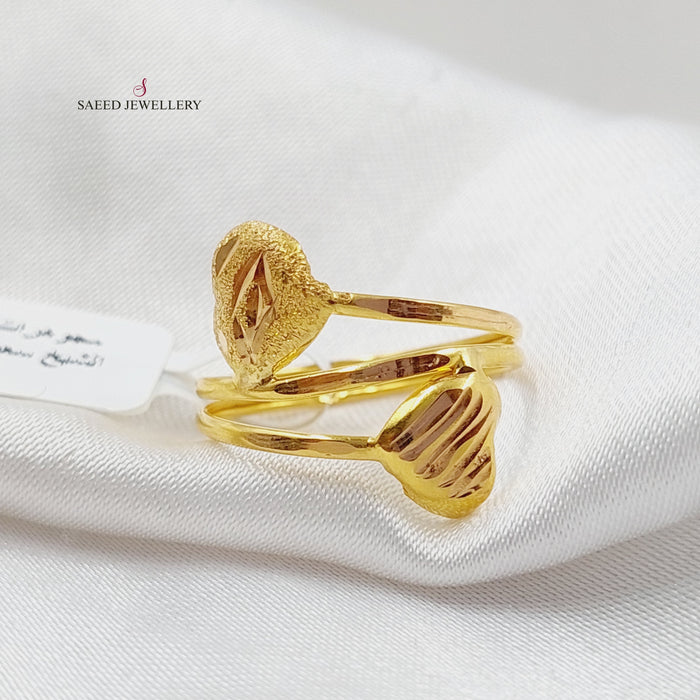 Heart Ring Made Of 21K Yellow Gold by Saeed Jewelry-27864