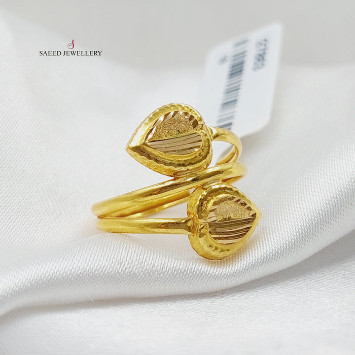 Heart Ring Made Of 21K Yellow Gold by Saeed Jewelry-27863