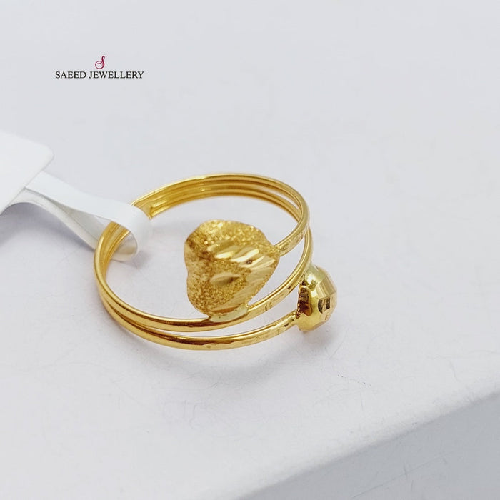 Heart Ring Made Of 21K Yellow Gold by Saeed Jewelry-27865