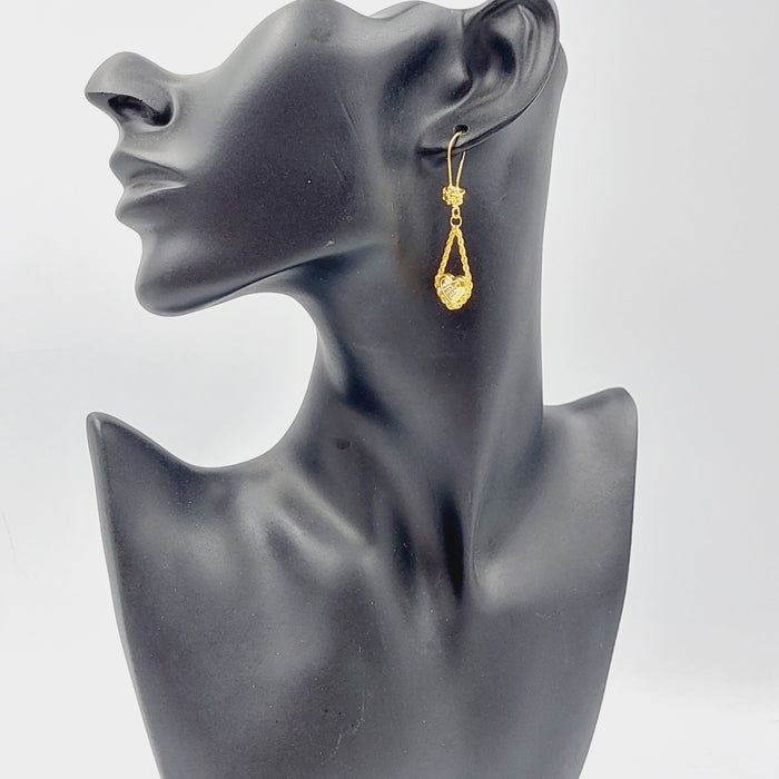 Heart Rope Earrings  Made Of 21K Yellow Gold by Saeed Jewelry-28721