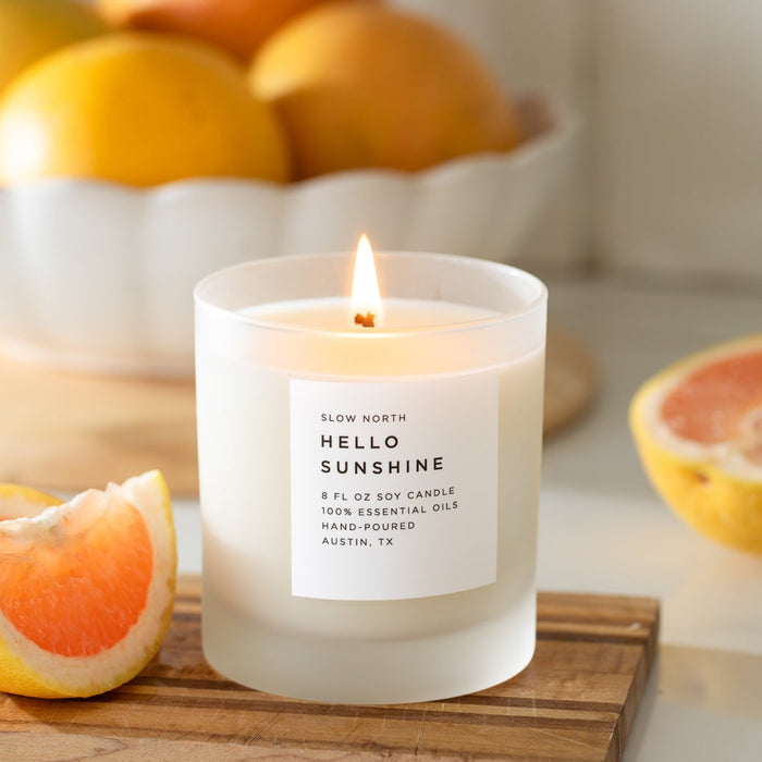 Hello Sunshine – Grapefruit, Geranium & Lime Signature Soy Candle
