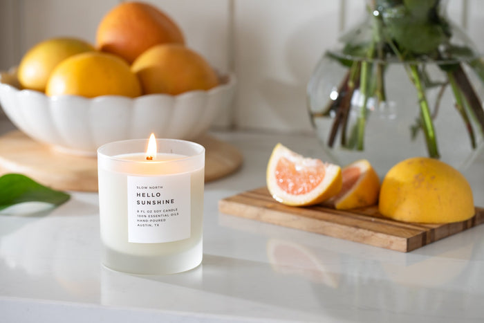 Hello Sunshine – Grapefruit, Geranium & Lime Signature Soy Candle