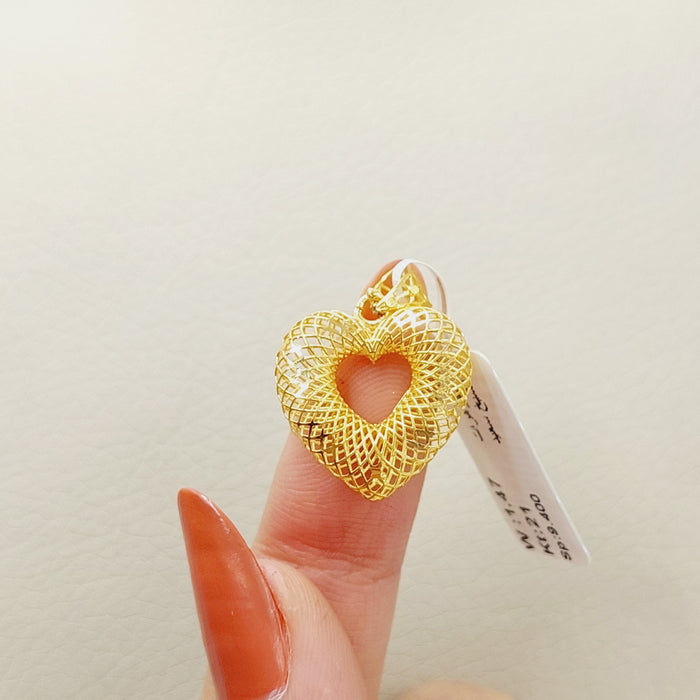 Heart Pendant Made Of 21K Yellow Gold by Saeed Jewelry-28311