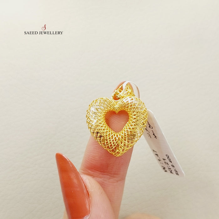 Heart Pendant Made Of 21K Yellow Gold by Saeed Jewelry-28309