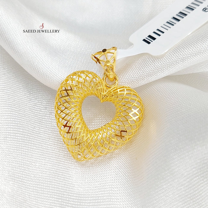 Heart Pendant Made Of 21K Yellow Gold by Saeed Jewelry-28309