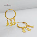 Rounded Earrings Made Of 21K Yellow Gold by Saeed Jewelry-27417