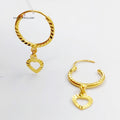 Hoop Earrings  Made Of 21K Yellow Gold by Saeed Jewelry-29714