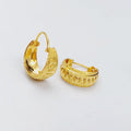 21K Rounded Earrings Made of 21K Yellow Gold by Saeed Jewelry-25571