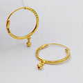 21K Rounded Earrings Made of 21K Yellow Gold by Saeed Jewelry-25696