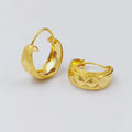 21K Rounded Earrings Made of 21K Yellow Gold by Saeed Jewelry-25573