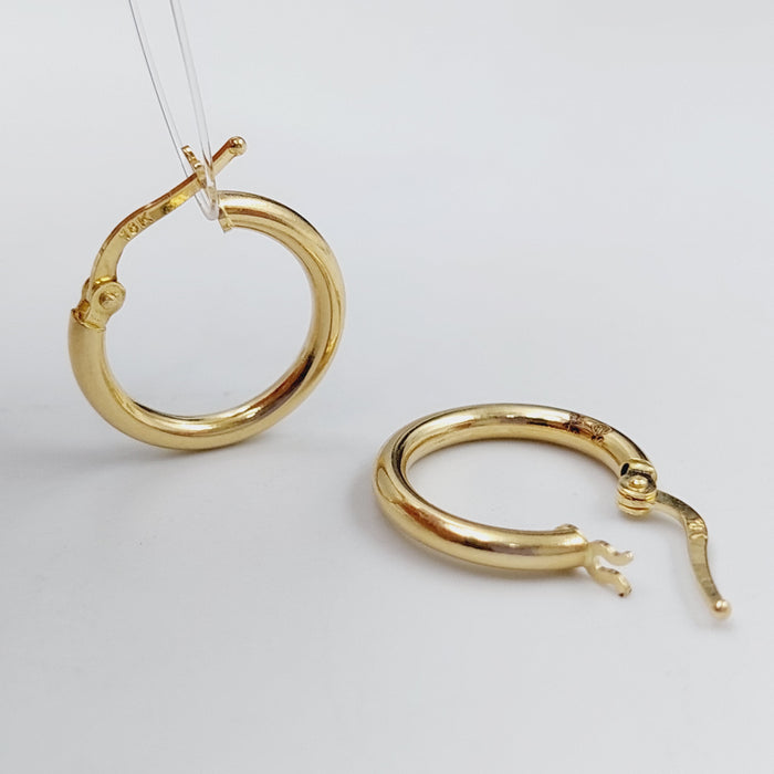 18K Rounded Earrings Made of 18K Yellow Gold by Saeed Jewelry-25787
