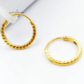 21K Rounded Earrings Made of 21K Yellow Gold by Saeed Jewelry-26728